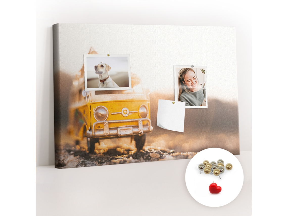 Painel De Cortiça Para Parede Carro De Férias Para A Sala De Estar Espelharte (60x40 Cm)