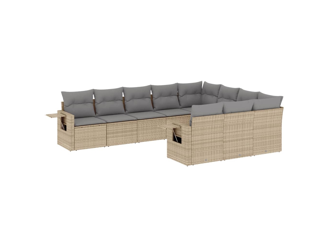 Garden Sofa Set, Garden Sofa Sets Vidaxl Bege Rattan / Vime (n/a)
