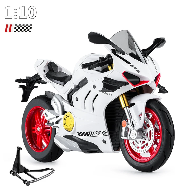 Miniatura De Motocicleta Colecionável Em Liga Metálica Fundida, Escala 1:10.