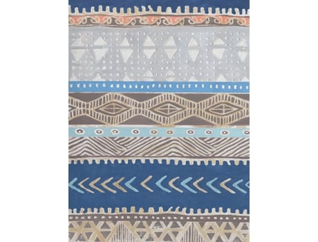 Quadro a Óleo HISPANOHOGAR Geometria étnica (90x120cm)