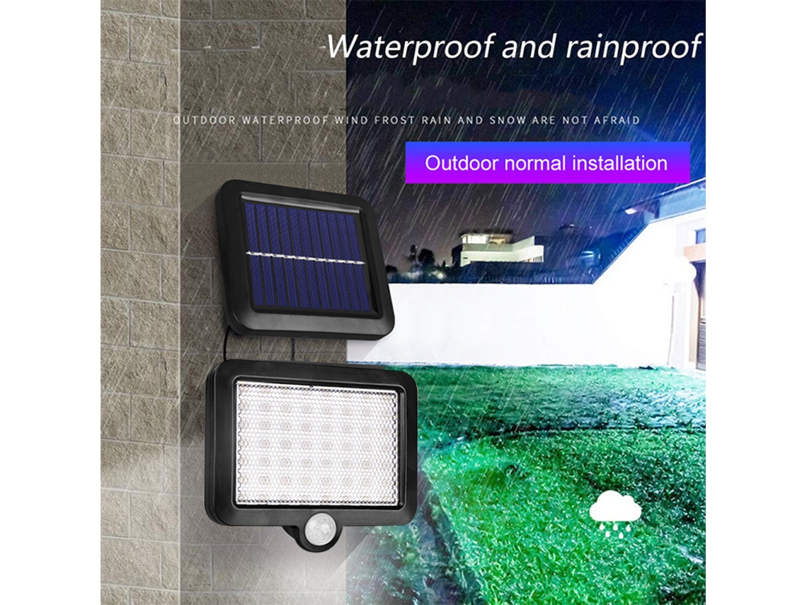 2026 lâmpada de Parede Solar Separada com 56 Led e Sensor, Interior e Exterior, Luz de Garagem e Jardim