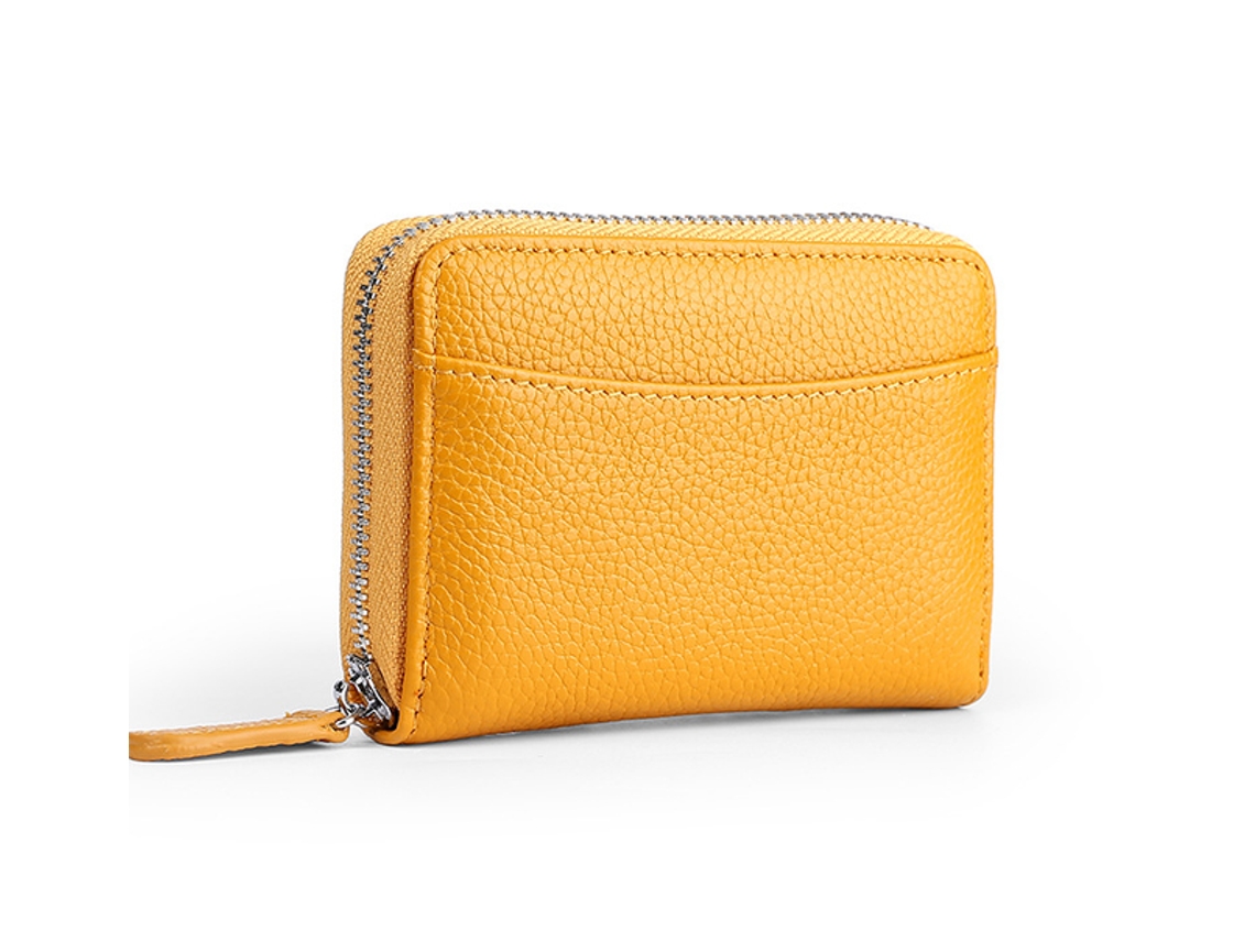 Porta cartões anti roubo RFID sanfonado, amarelo