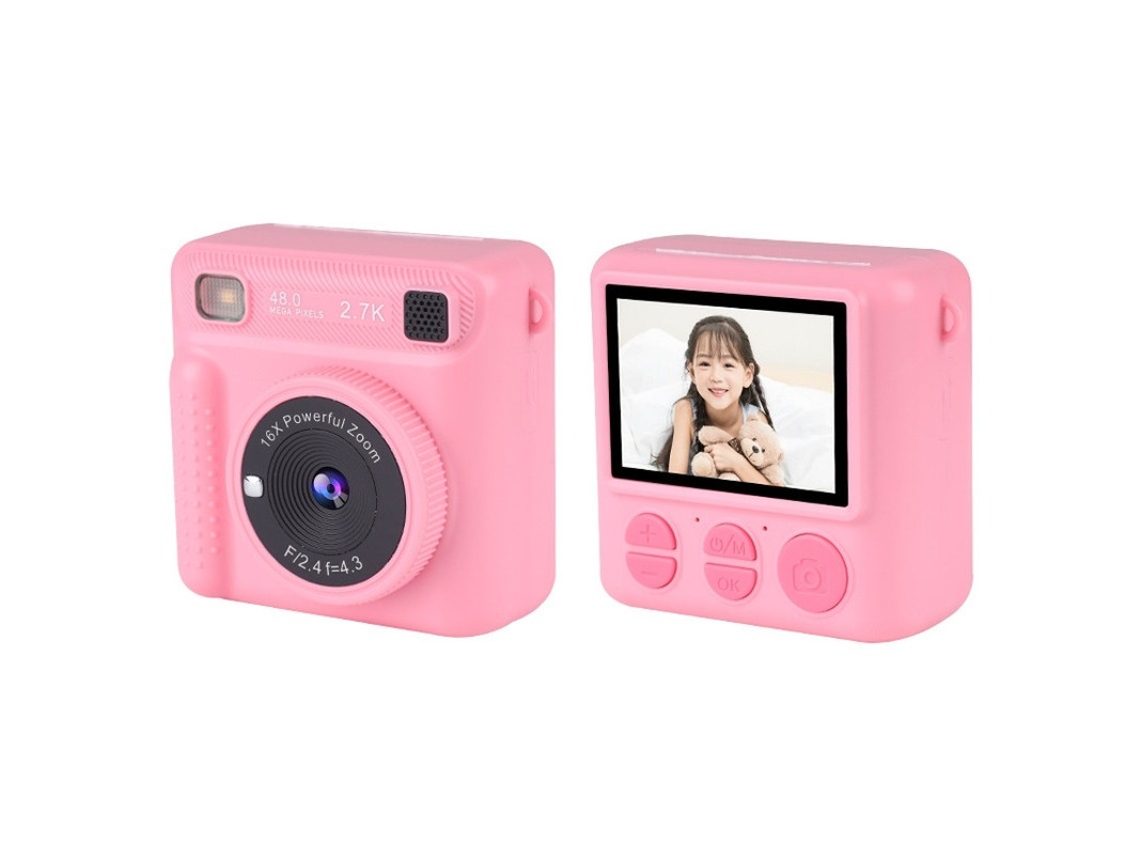 Câmera digital de impressão instantânea Yizhood para adolescentes, HD 2.4, 32 GB, recarregável com papel fotográfico rosa
