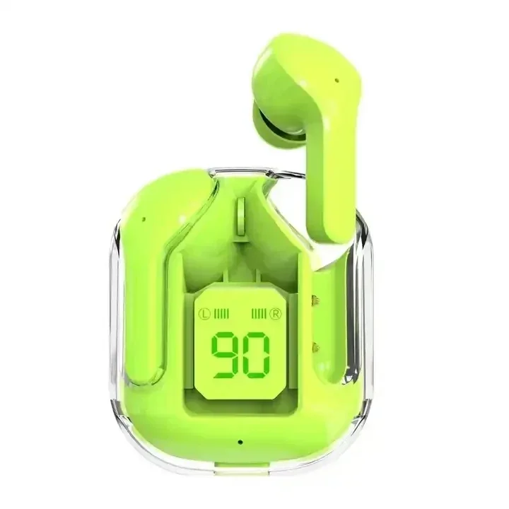 Fones de Ouvido Bluetooth 5.3 MDUG com cancelamento de ruído, intra auriculares e microfone (tipo B, branco)