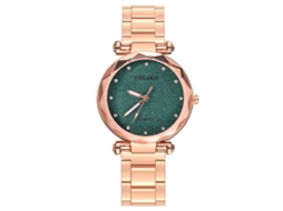 Relógio de Pulso Feminino Yolako de Moda Casual com Mostrador Redondo de Quartzo (verde)