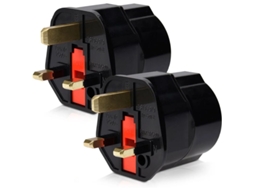 2 Adaptadores De Tomada Do Reino Unido, Schuko Tipo G, Tomada França Para Reino Unido, Adaptador De Viagem Compacto, Compatível Com Vários Países