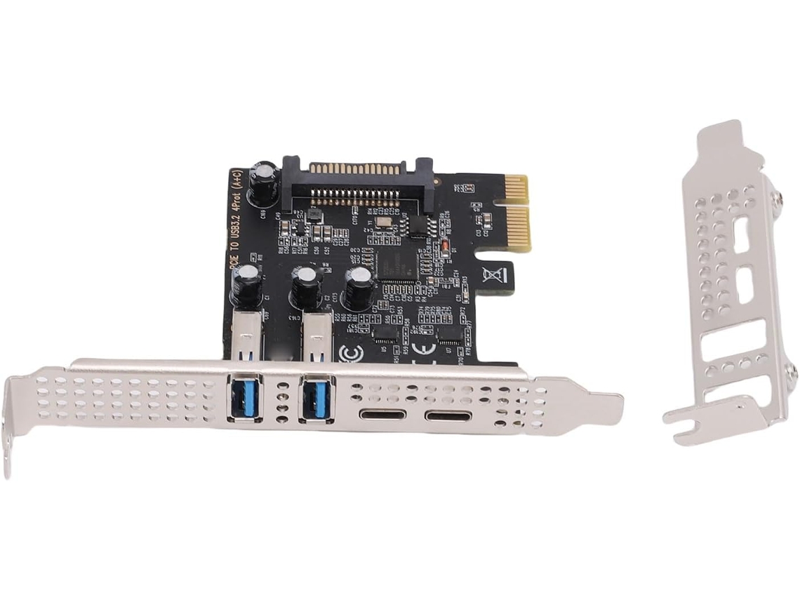 Placa Pcie Usb 3.2, Largura De Banda 5 Gbps, 4 Portas, Expansão Para