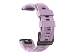 Bracelete para Garmin Silicone Esportivo com Fivela de Aço Preta Roxo Claro XIAOMOYU (26mm)