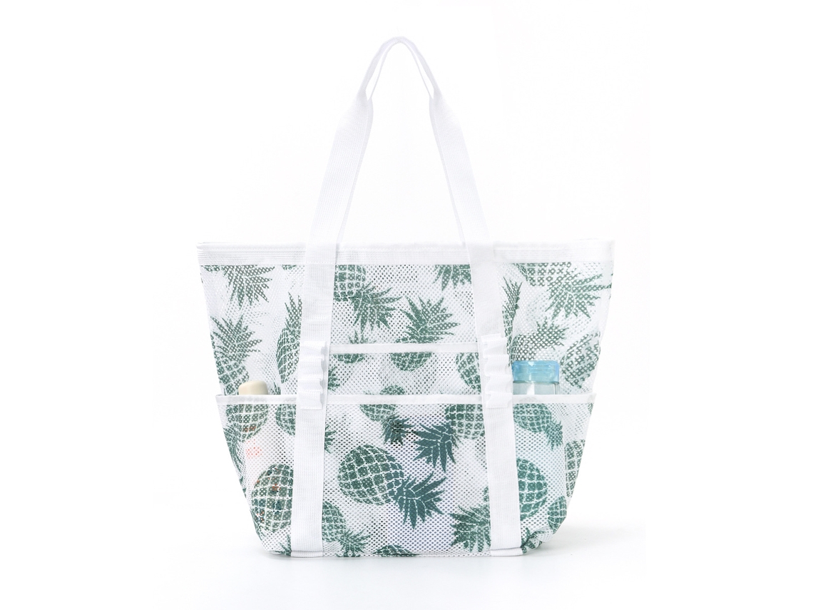 Bolsa de Praia para Guardar Biquinis AOZORZ (abacaxi Branco 18,5*37*52cm)
