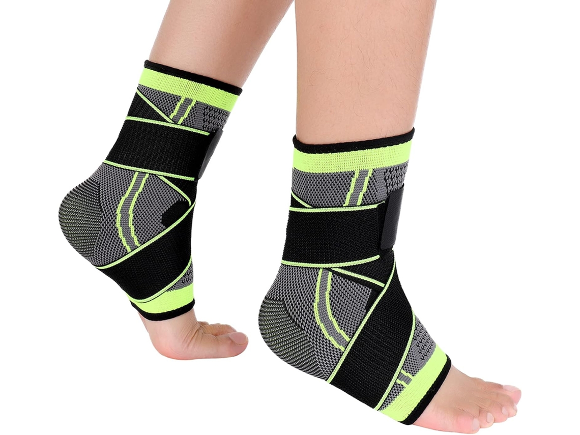 Conjunto 2 Tornozeleiras Compressão Elástica Ligamentos