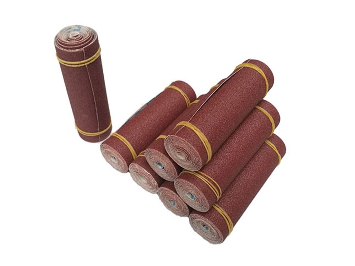 Rolo de lixa Emery 100mm x 1000mm, grão 100, para afiar ferramentas, trabalhar metais e madeira.