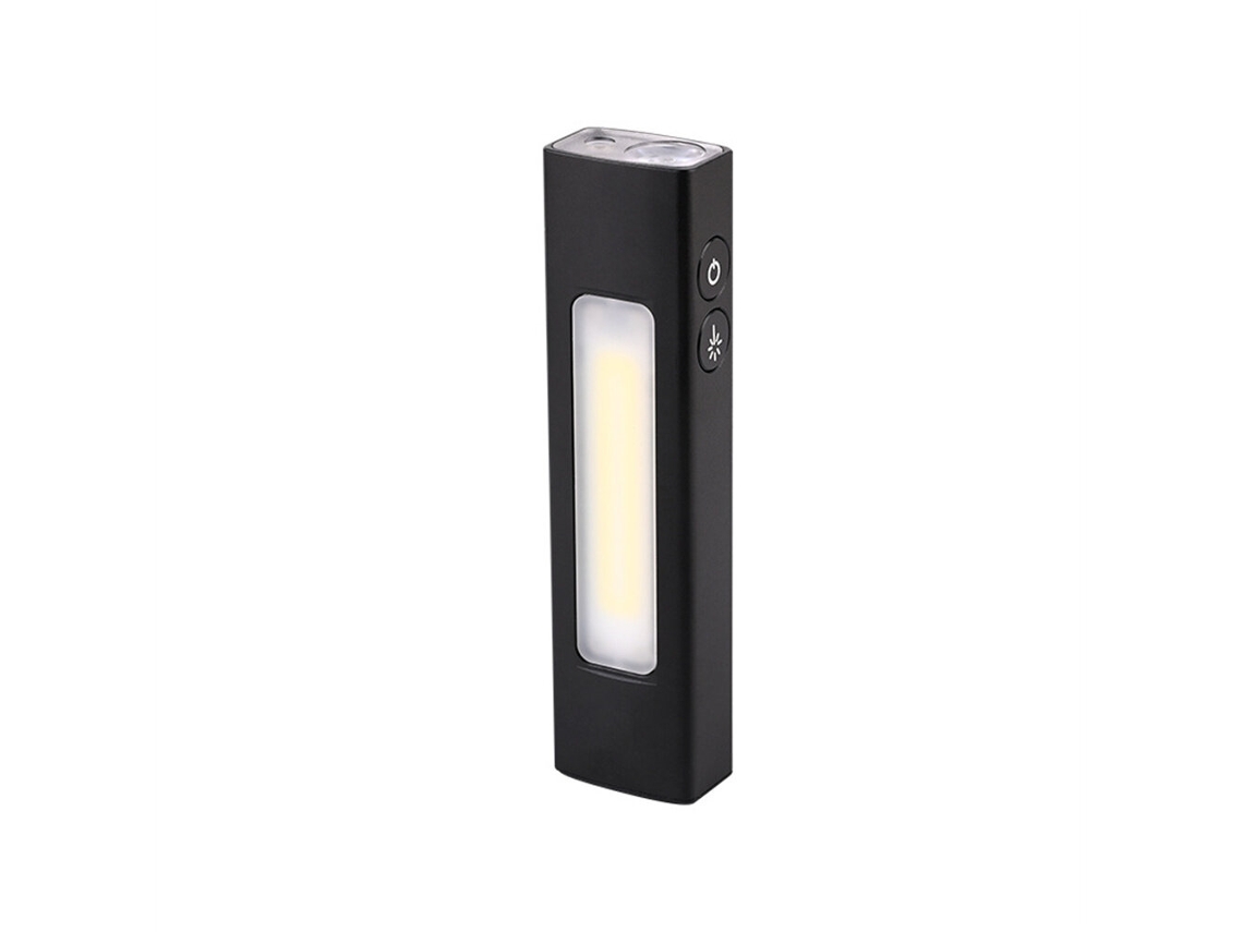 Lâmpada De Trabalho Led De Liga De Alumínio Preta Com Luz Lateral, Fonte De Luz Múltipla Com Carregamento Tipo C, Lâmpada De Reparação Magnética, Luz