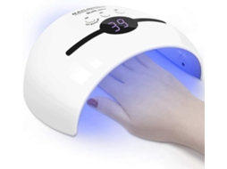 Lâmpada de Unha Portátil Gel Uv Led, Lâmpada de Unha Uv de 48w para Gel Nail Polish Manicure e Pedicure uk NOSTALGIA88 (branco)