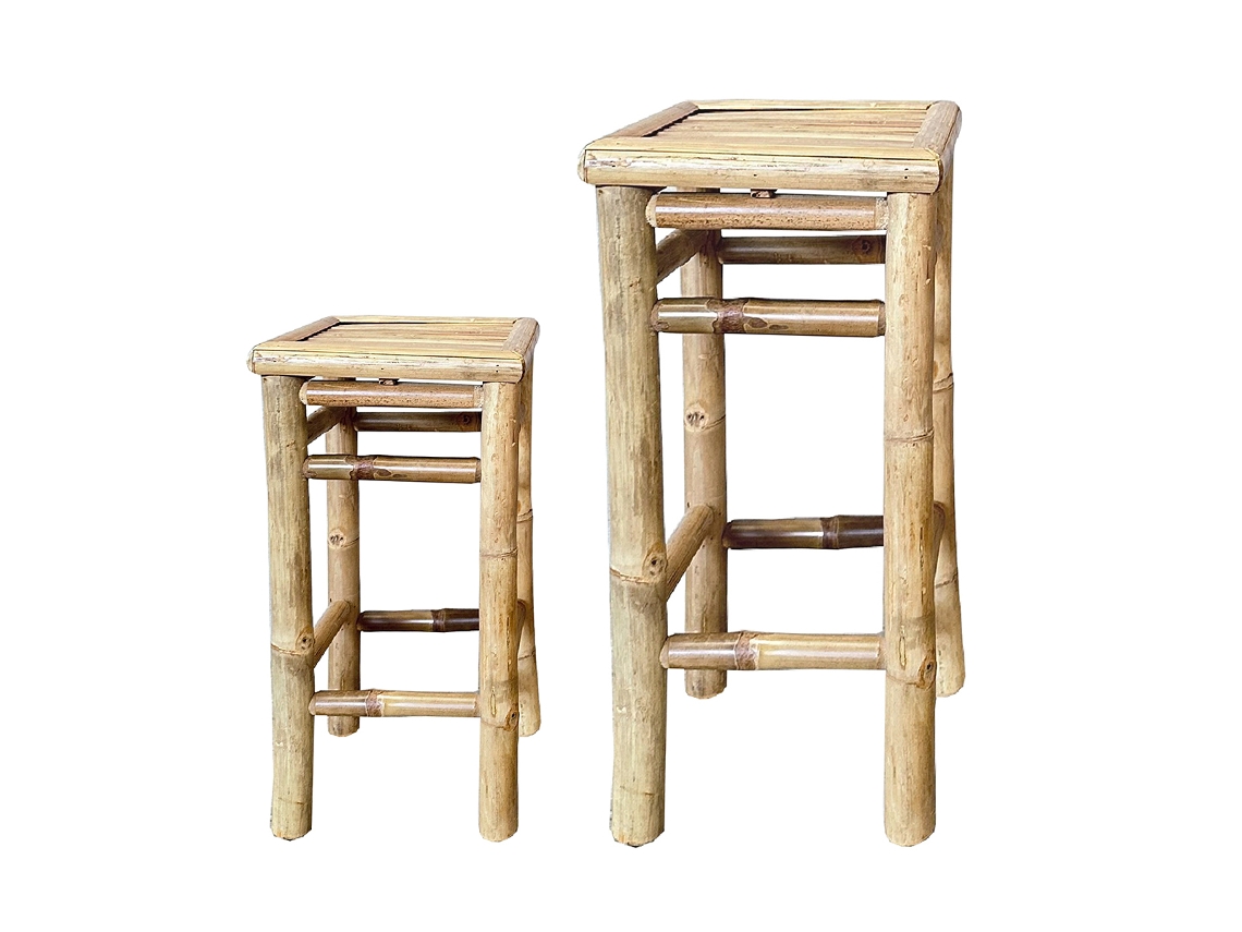 Banco De Madeira Bege 76x35x35cm 33388 Sigris