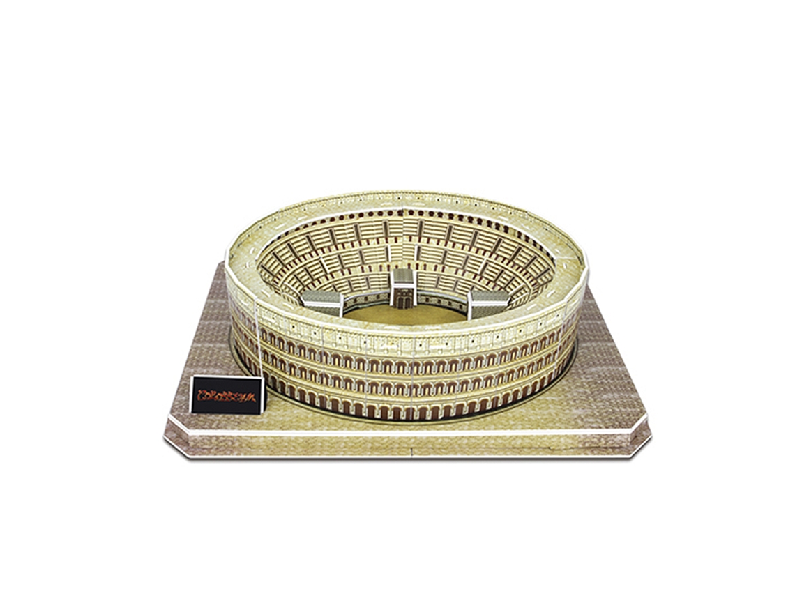 Quebra-cabeça 3d De Papelão Do Coliseu Romano, 38 Peças, 25x19x6 Cm