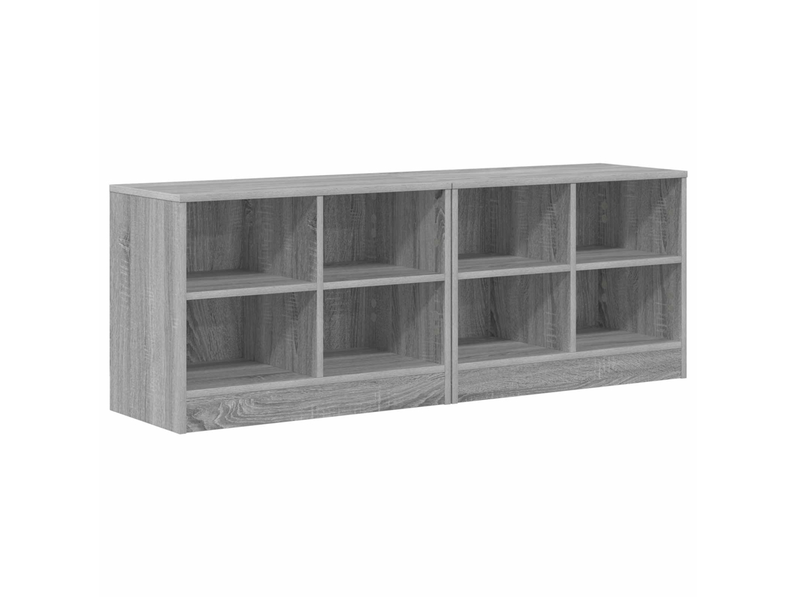 Vidaxl Armário De Cama 2 Pcs Sonoma Cinzento 66 X 33 X 48 Cm