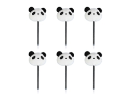 Conjunto De 6 Canetas Esferogrficas Divertidas Em Formato De Panda De Pelcia Caneta Esferogrfica Engraada Para Crianas Ideal Para Recompensas Hengjian