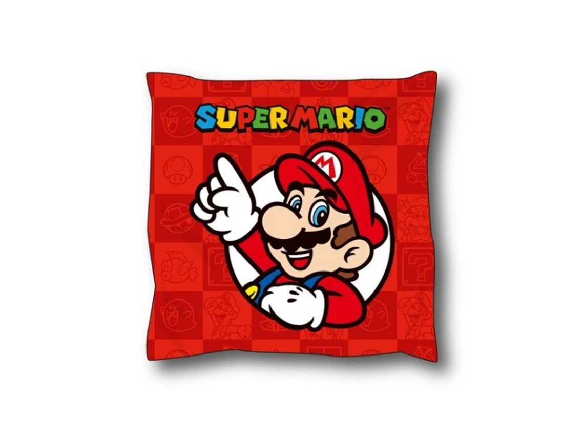 Almofada Quadrada Mario, Vermelha, 40x40 Cm 87327