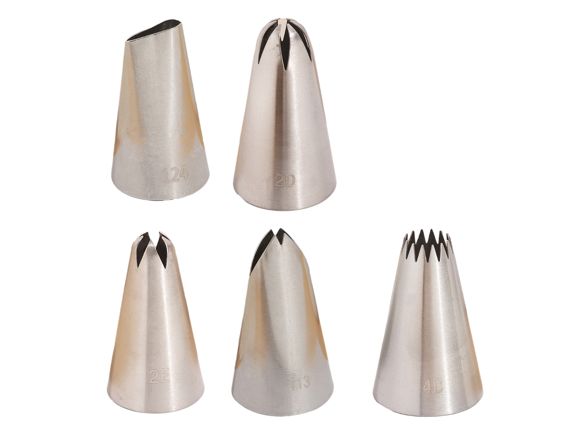 Conjunto de Bicos de Decoração Grande Aço Inoxidável para Bolos e Biscoitos RNEMITERY