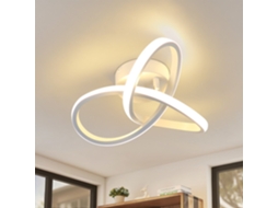 ZMH Luminária de teto LED branca de design moderno de 25 cm para sala de estar ou quarto