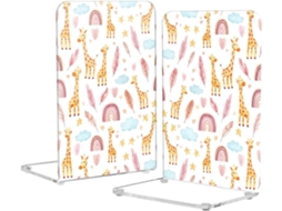 Suporte Para Livros Em Acrílico Branco Com Girafa De Desenho Animado, Perfeito Para Escritório Ou Casa Organizador