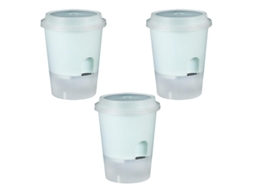 3 Conjuntos de Vasos de Flores com Absorção Automática de Água ALLINLESS