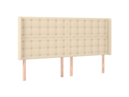 Cabeceira de Cama com Abas Tecido Cor Crème MAISON EXCLUSIVE (163x16x118 cm)