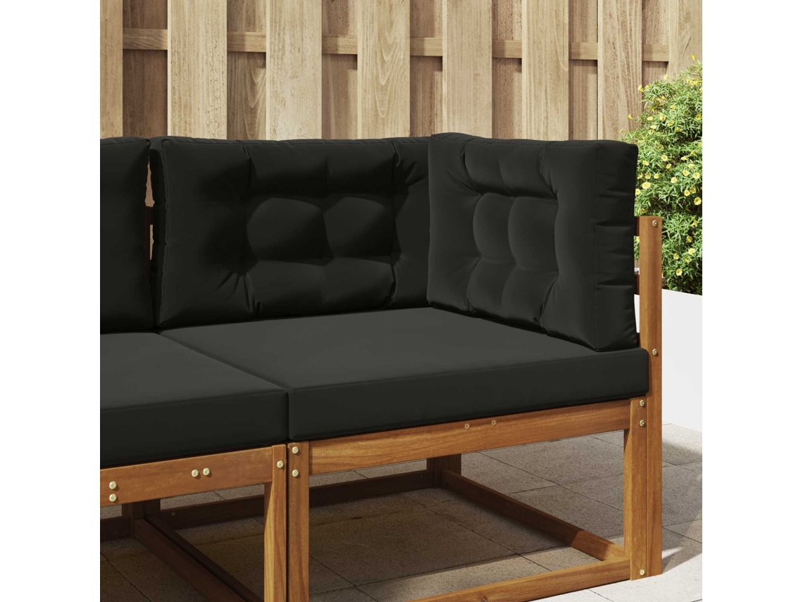Vidaxl Almofada Para Sofá Externo Poliéster Preto 80 X 80 Cm