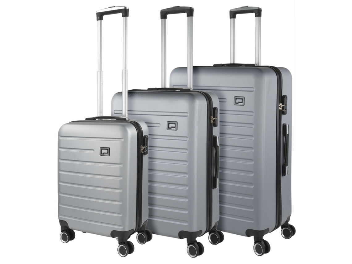 Conjunto de Malas Rígidas SKPAT Nantes Prata Abs 50X76X28 Cm 95L