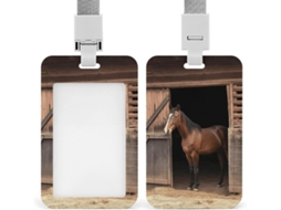 Porta Crachá Vertical Com Cordão, Protetor De Cartão À Prova D Água Escritório, Escola E Viagens