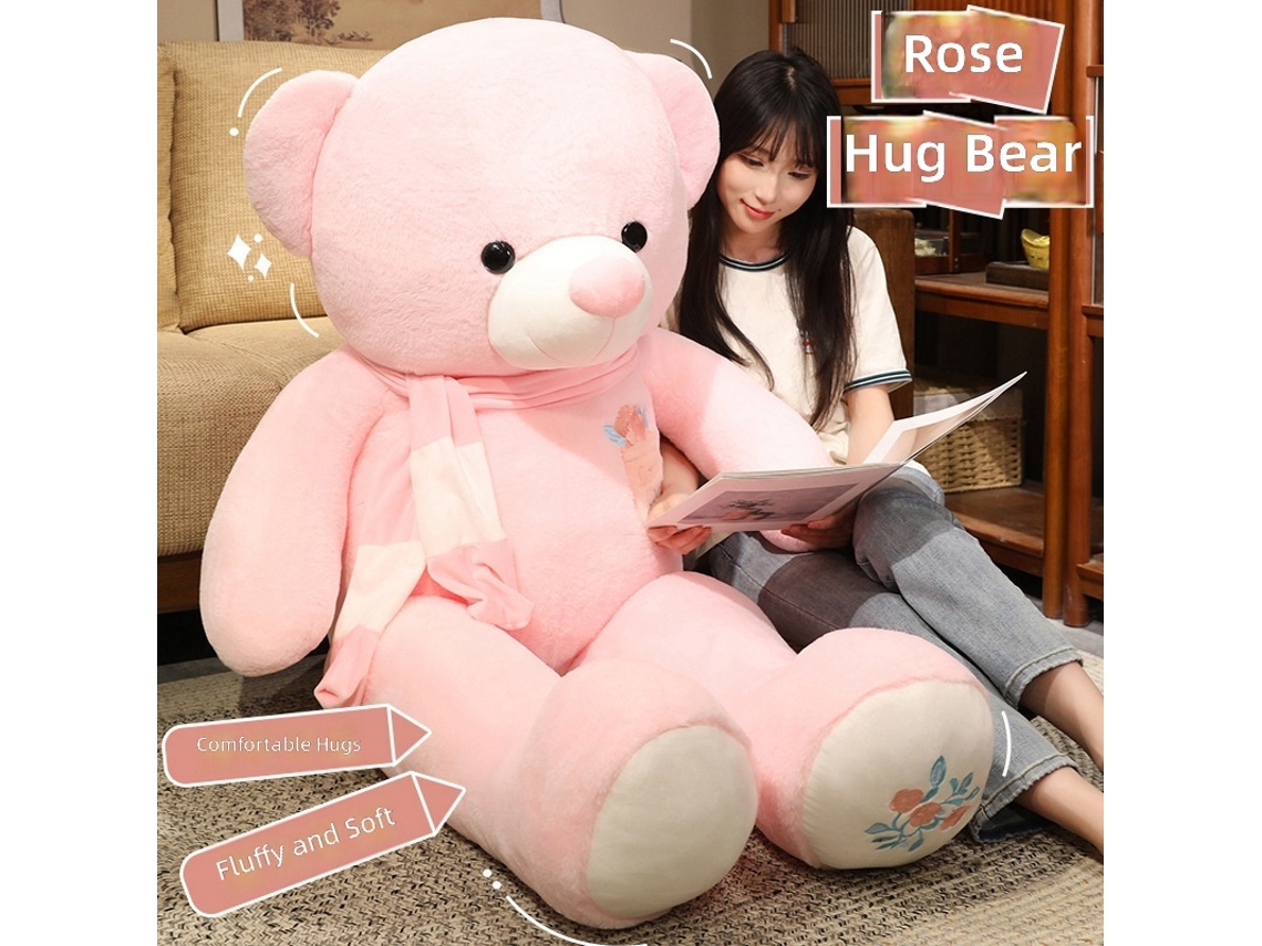Urso de Pelúcia Rosa Abraçável, Estilo Simples e Clássico CHABERLU