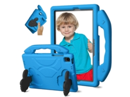 Capa de EVA ultramacia para Samsung Galaxy Tab A9 com suporte para polegar, azul Hengrongshen