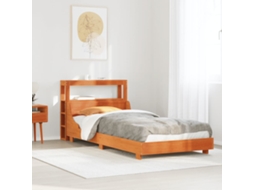 Vidaxl Cama Sem Colchão 100x200 Cm Pinho Maciço Castanho mel