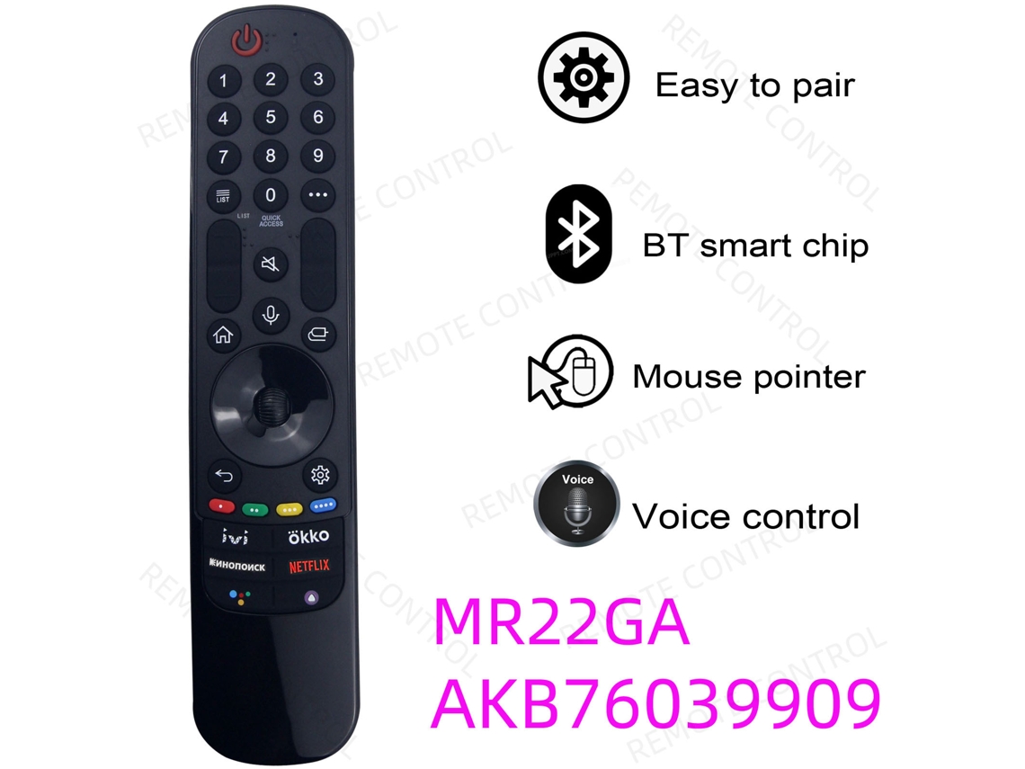 Controlo Remoto Mágico Com Voz Bluetooth Compatível Com Lg Mr22ga Akb76039909