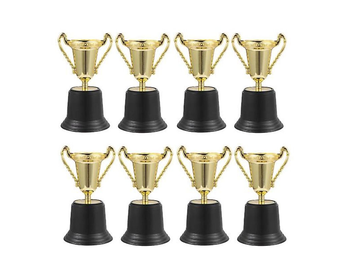 Fasst 8 Troféus de Ouro para Prêmios Desportivos Béisbol Futebol Festa Aula Presentes de Plástico