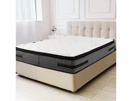 Colchão Viscoelástico 140 X 200 Cm 32 Cm de Densidade Colchão Híbrido com Infusão de Gel Frio H2 Colchão de Apoio COSTWAY