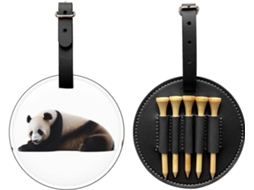 Bolsa para Tees de Golfe Naughty Panda, Preta Fácil de Transportar e Mais Eficiente para Jogar Golfe.