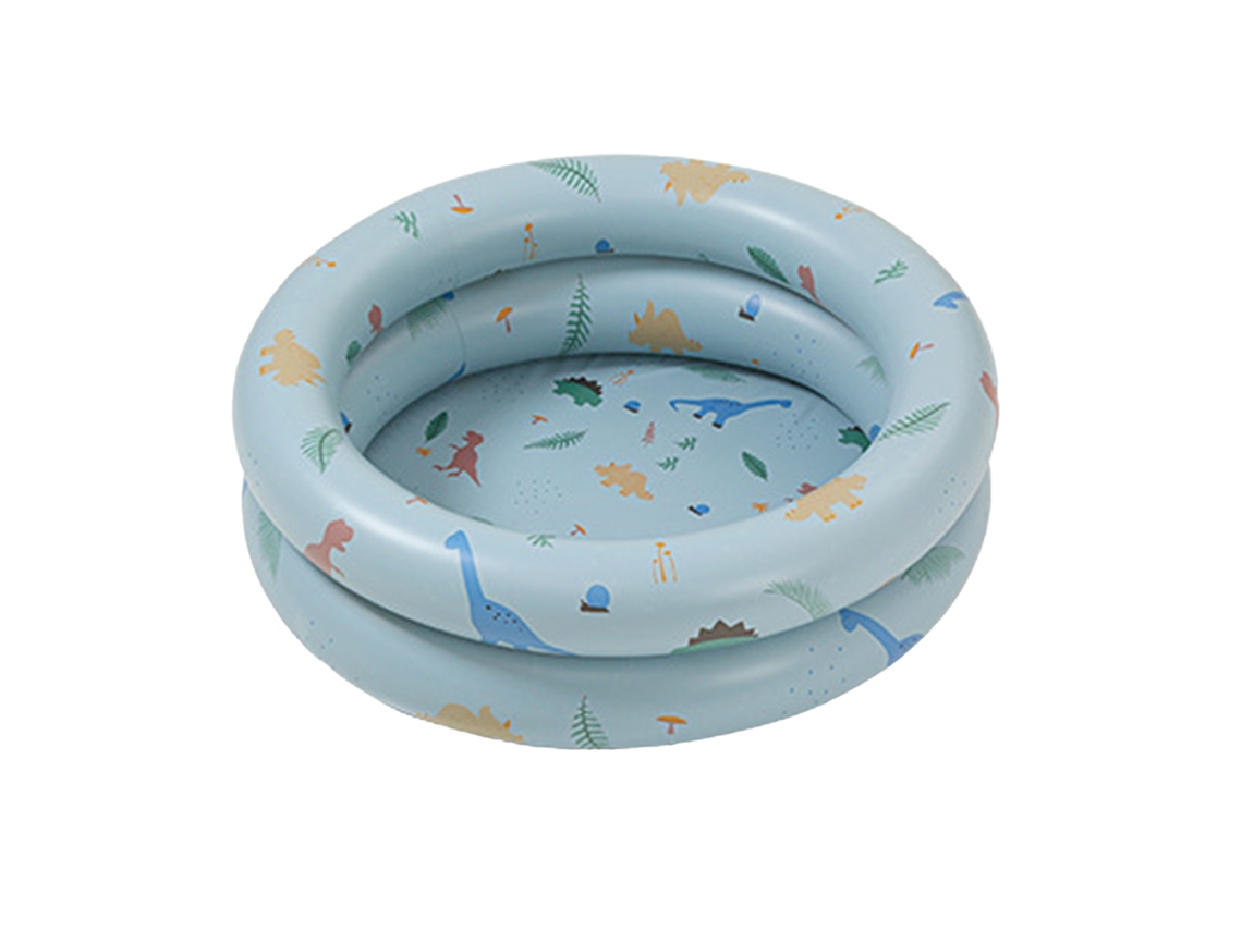 Vlrla-2026piscina Hinchable Para Bebé Y Familia Estilo Retro Dinosaurio Azul Gruesa Piscina De Agua Para Niños Verano