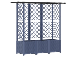 Vidaxl Cama Elevada Com Treliça E Telhado Cinzento 162,5 X 40 X 138 Cm