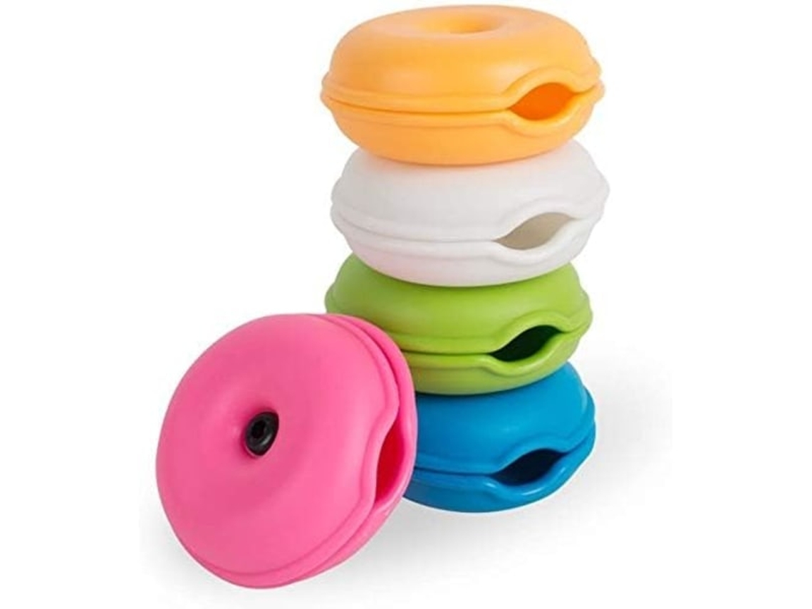 Organizador De Cabos Com 5 Unidades, Suporte Para Fones Ouvido, Enrolador Antiemaranhamento, Encurtador Energia, Bolsa Organizador-aquaforge