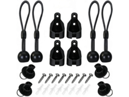 Conjunto De Fixadores Para Persianas Enrolar, Cordão Elástico Com Bola, Suportes De Extremidade, Parafusos E Buchas Para
