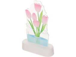 Luminária Tulipa 3d Alipis Com Efeito Visual, Luz Noturna Decorativa E