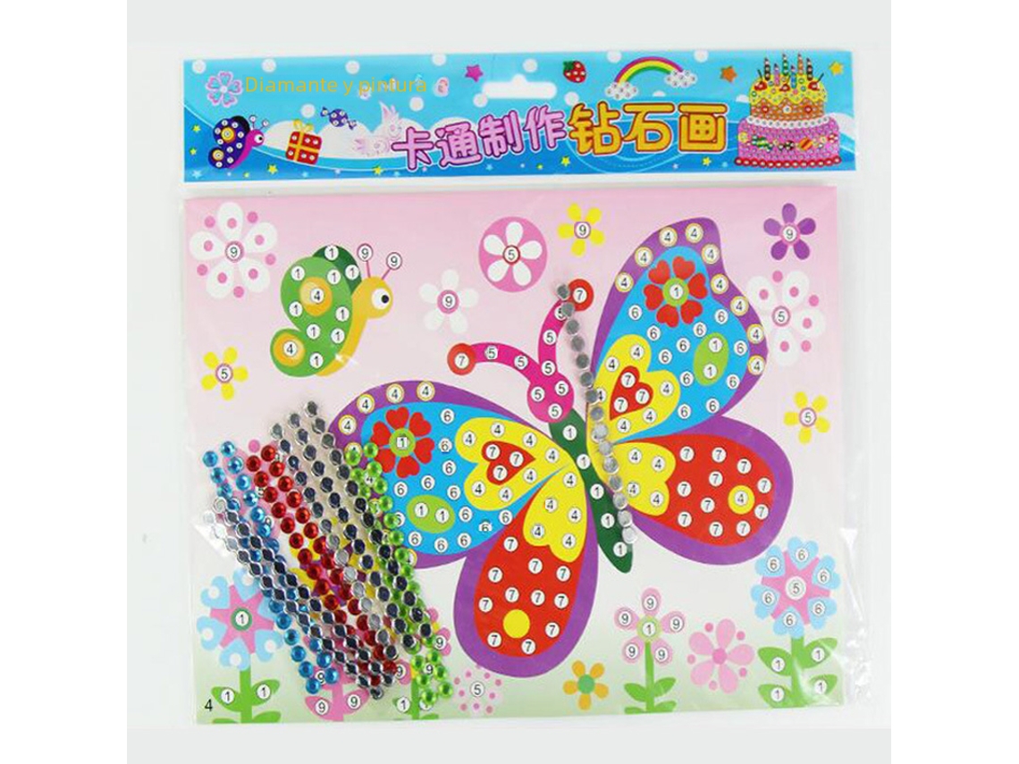 Kit De Artesanato Infantil Faça Você Mesmo (4 Peças): Quebra-cabeça De Pintura Com Diamantes De Cristal, Brinquedos Criativos De Desenho Animado