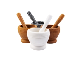 Moedor de Alho Manual com Madeira para Cozinha com Marca