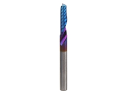 Fresa De Milling Espiral De Lâmina Única Aço Tungstênio Revestimento Azul Cnc Ferramentas 4x15x45
