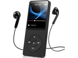 Reprodutor de MP3/MP4, Bluetooth 5.0, adequado para crianças, som HiFi sem perdas para gravação de fotos e vídeos (com cartão de 64 GB)