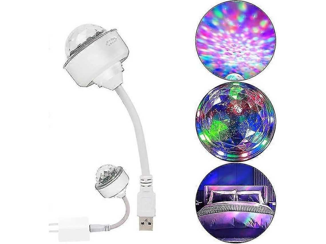 Luz Disco Usb, Luz De Discoteca, Com Globo De Luz Para Conectar Na Tomada.