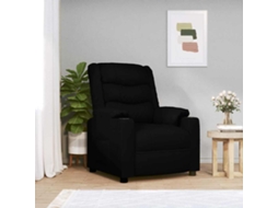 Vidaxl Poltrona De Massagens Elétrica Couro Artificial Preto