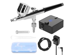 Kit profissional de compressor de ar e aerógrafo de 0,3 mm, bomba de ar de até 36 psi para modelismo e pintura faça-você-mesmo.