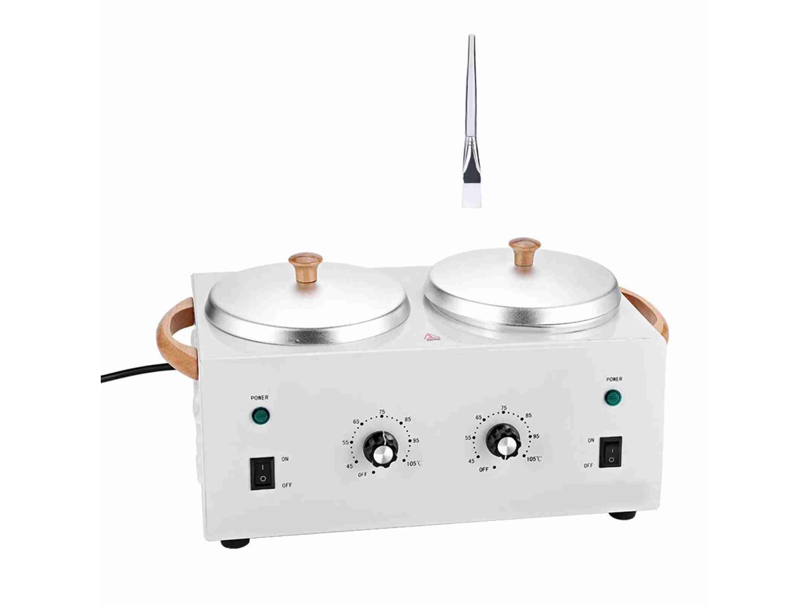 Aquecedor de cera quente para depilação no salão White Spa
